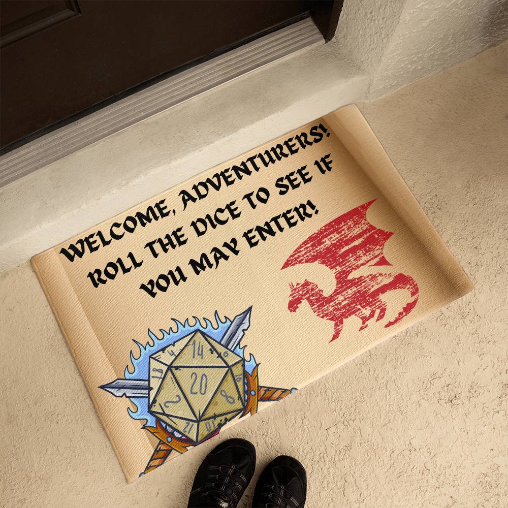 WELCOME ADVENTURERS WELCOME MAT