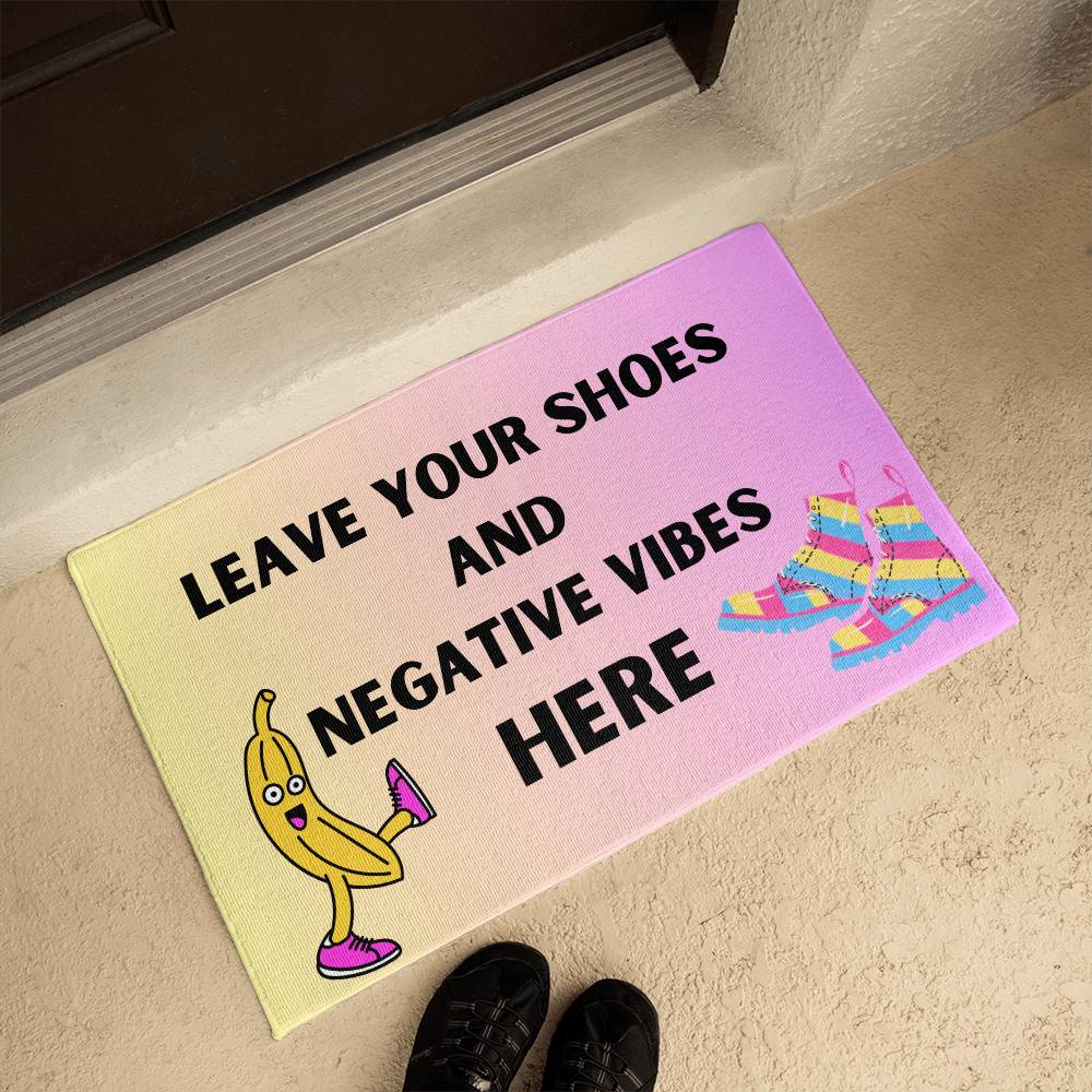 No Shoes Welcome Mat