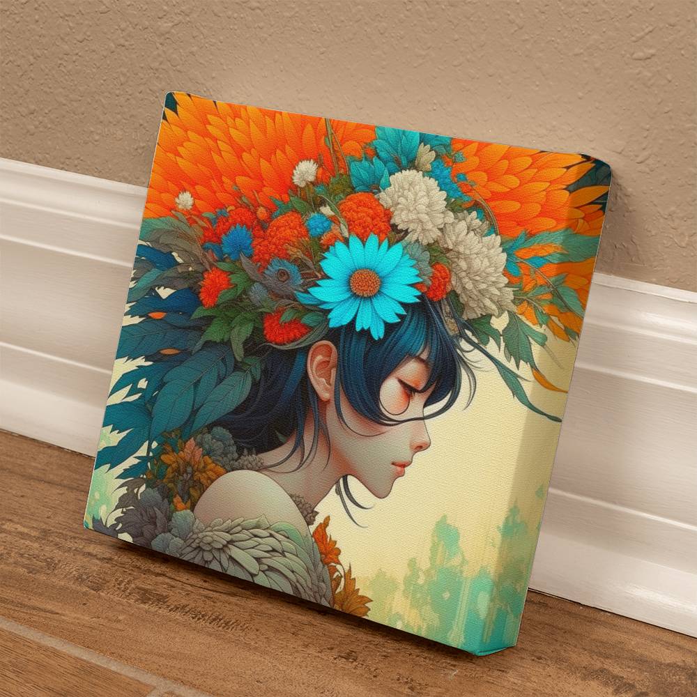 Flower Headdress Canvas Art