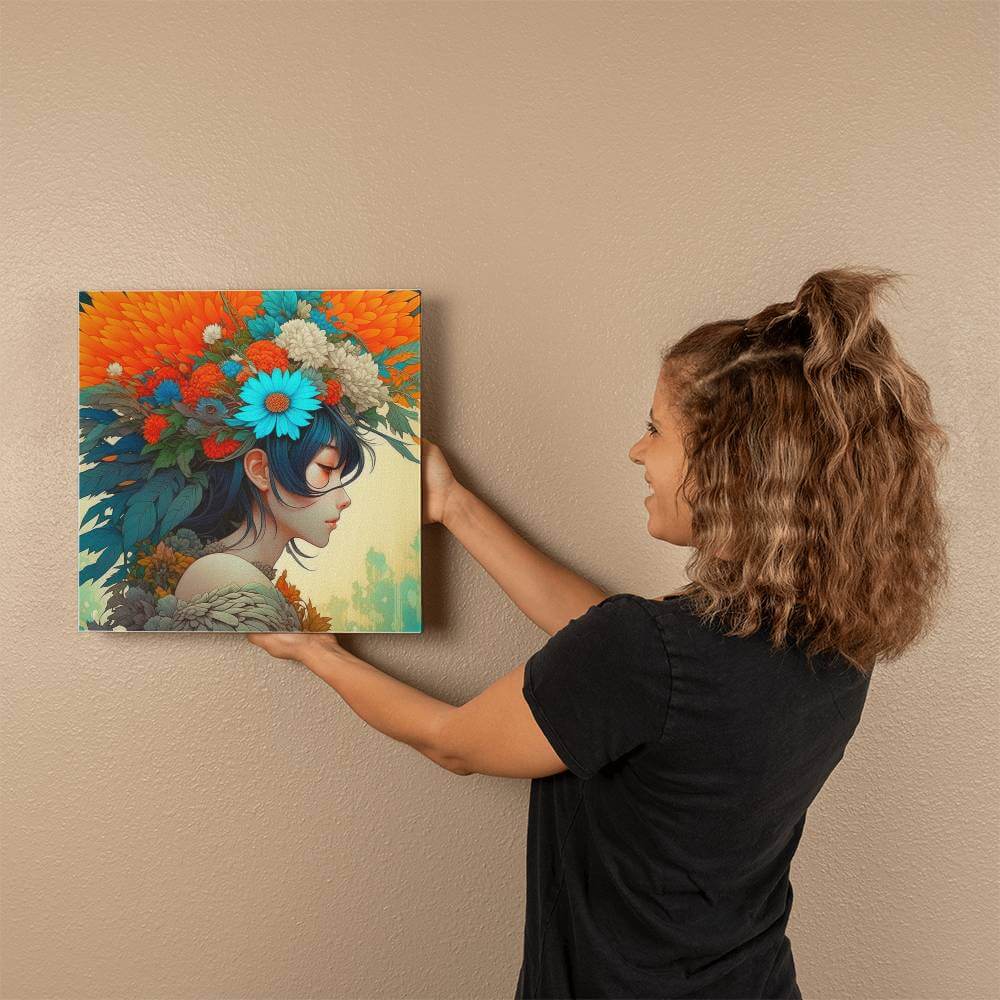 Flower Headdress Canvas Art