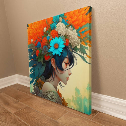 Flower Headdress Canvas Art