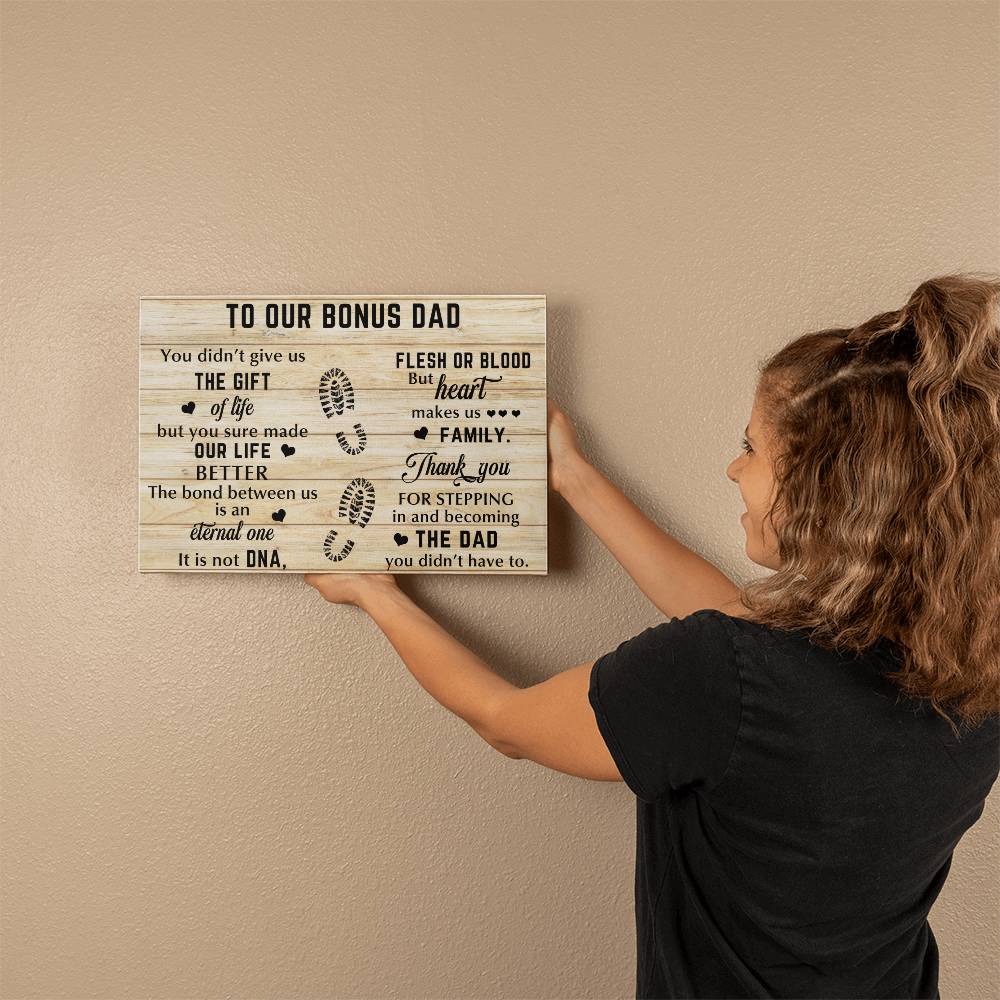 Thank You Bonus Dad Wall Art Canvas