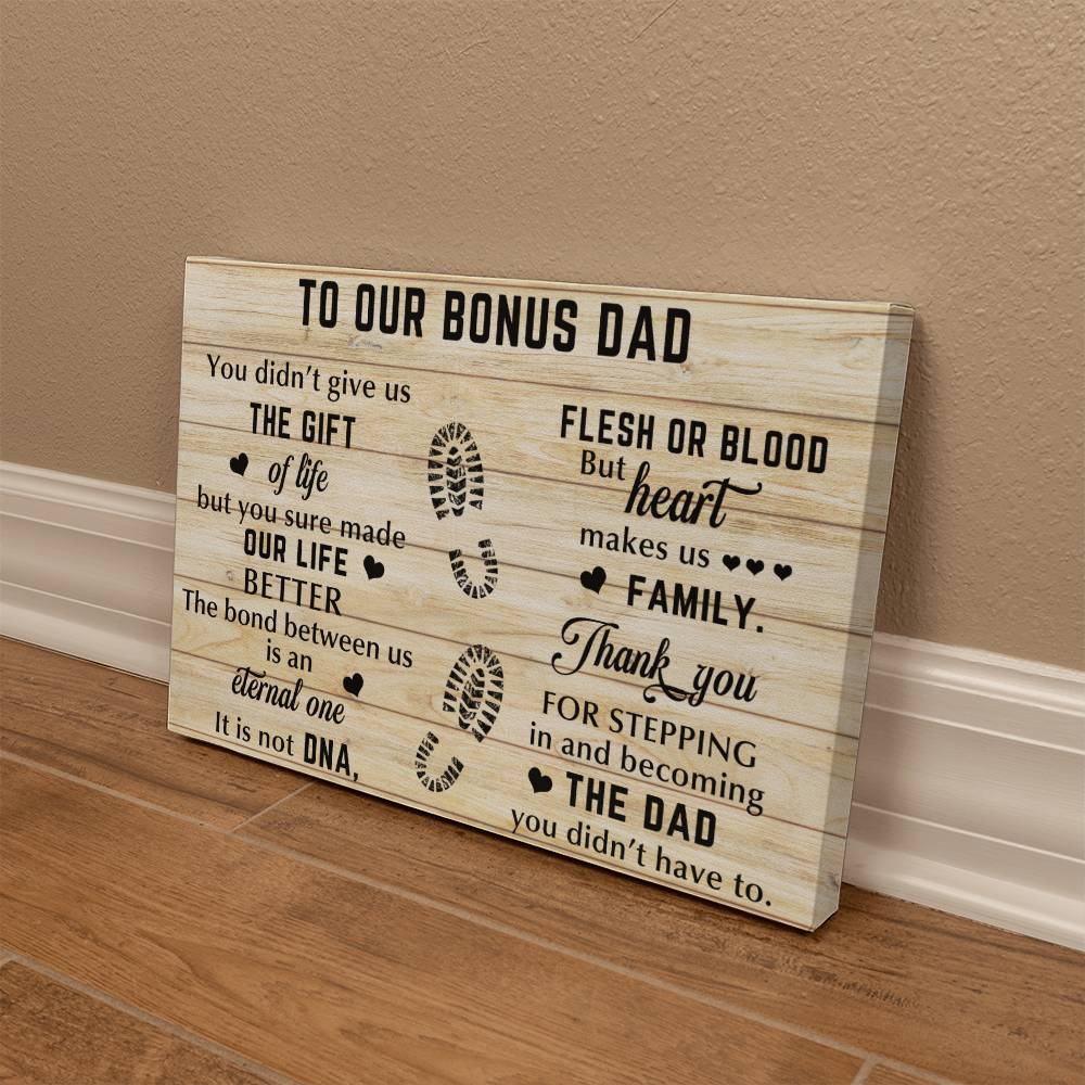 Thank You Bonus Dad Wall Art Canvas