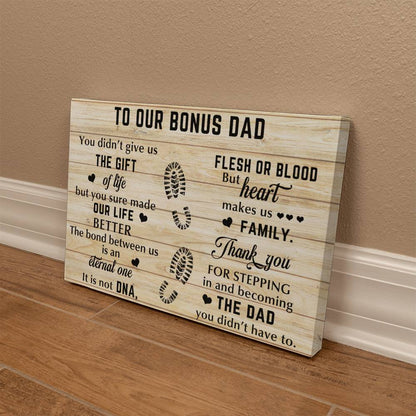 Thank You Bonus Dad Wall Art Canvas