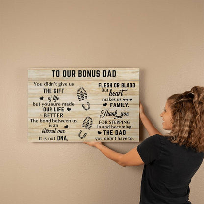 Thank You Bonus Dad Wall Art Canvas