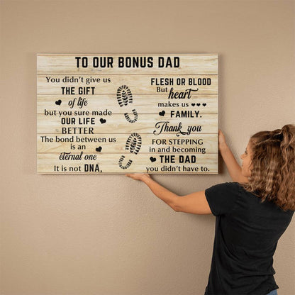 Thank You Bonus Dad Wall Art Canvas