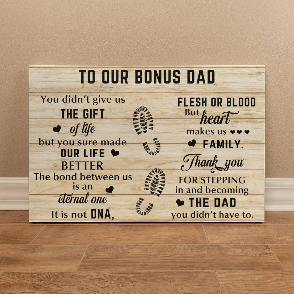 Thank You Bonus Dad Wall Art Canvas