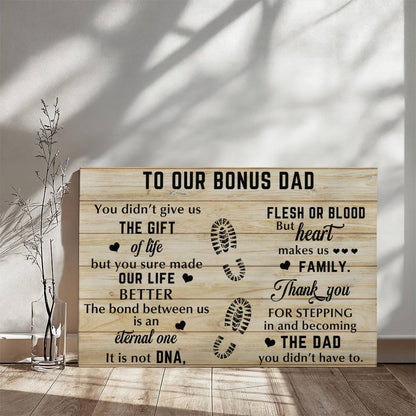 Thank You Bonus Dad Wall Art Canvas