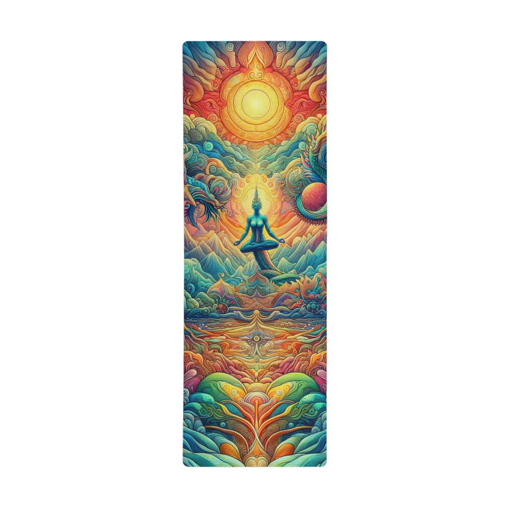 Rainbow Mandala Yoga Mat - Padmasana - The Lotus Pose