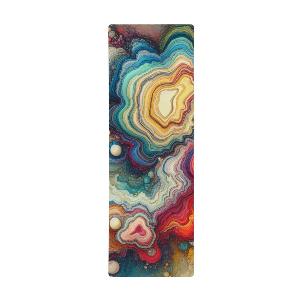 Inspiring and Colorful Exercise Mat for Yoga Enthusiasts