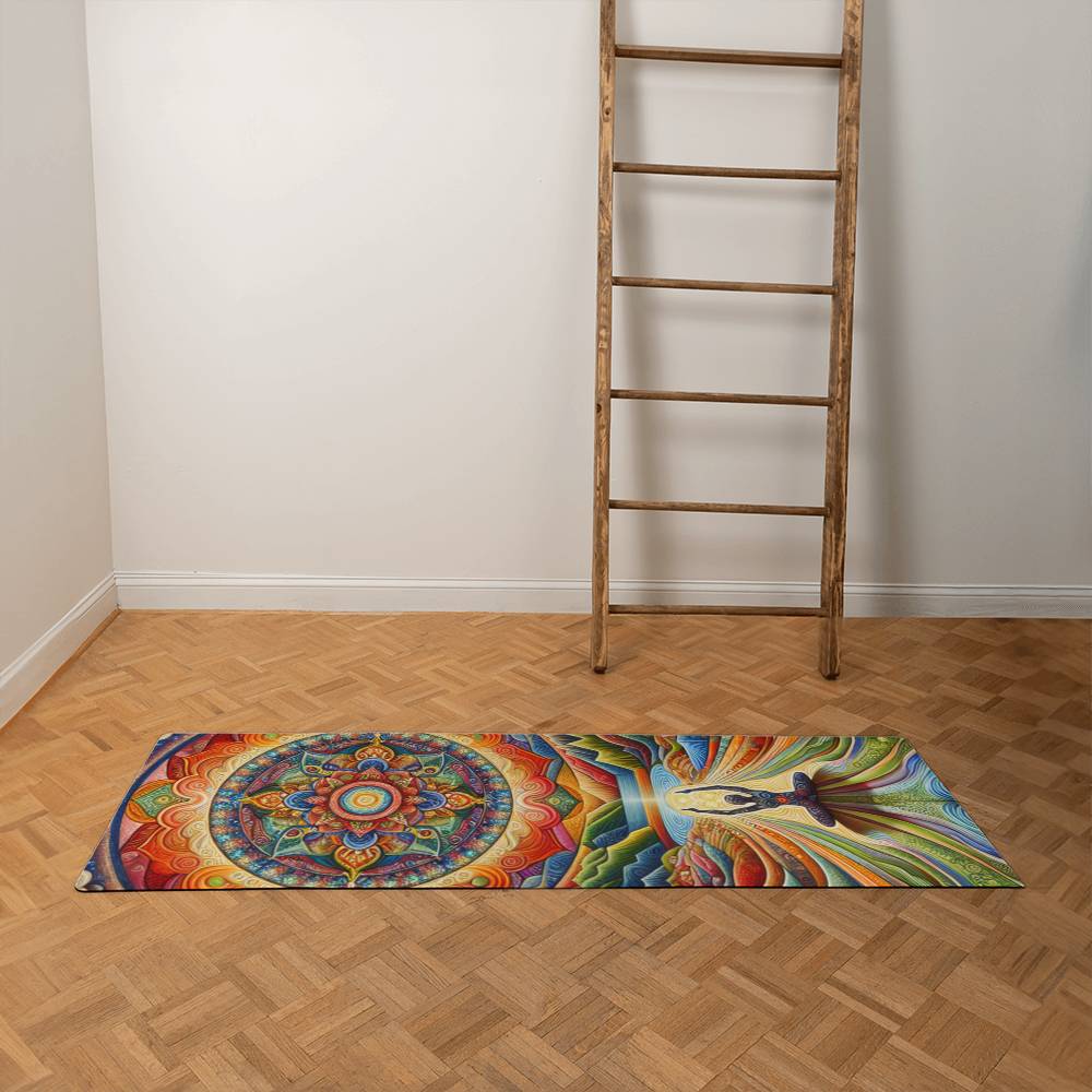 Inspiring and Colorful Exercise Mat for Yoga Enthusiasts