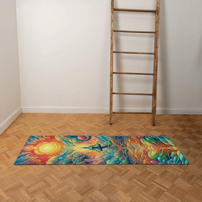 Rainbow Mandala Yoga Mat - Padmasana - The Lotus Pose