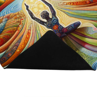 Inspiring and Colorful Exercise Mat for Yoga Enthusiasts