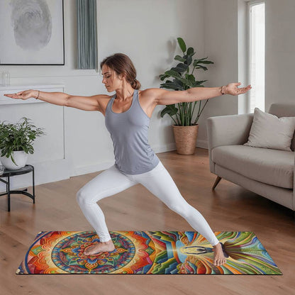 Inspiring and Colorful Exercise Mat for Yoga Enthusiasts