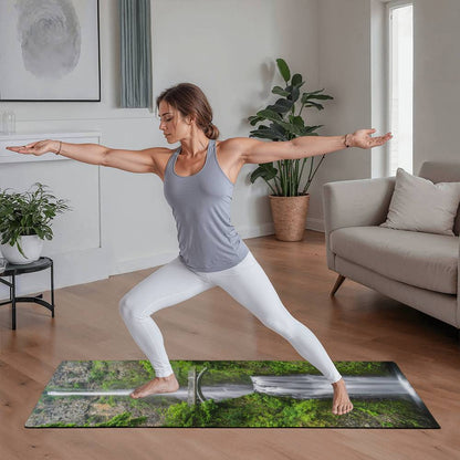 Natural Fountain Background Yoga Mat