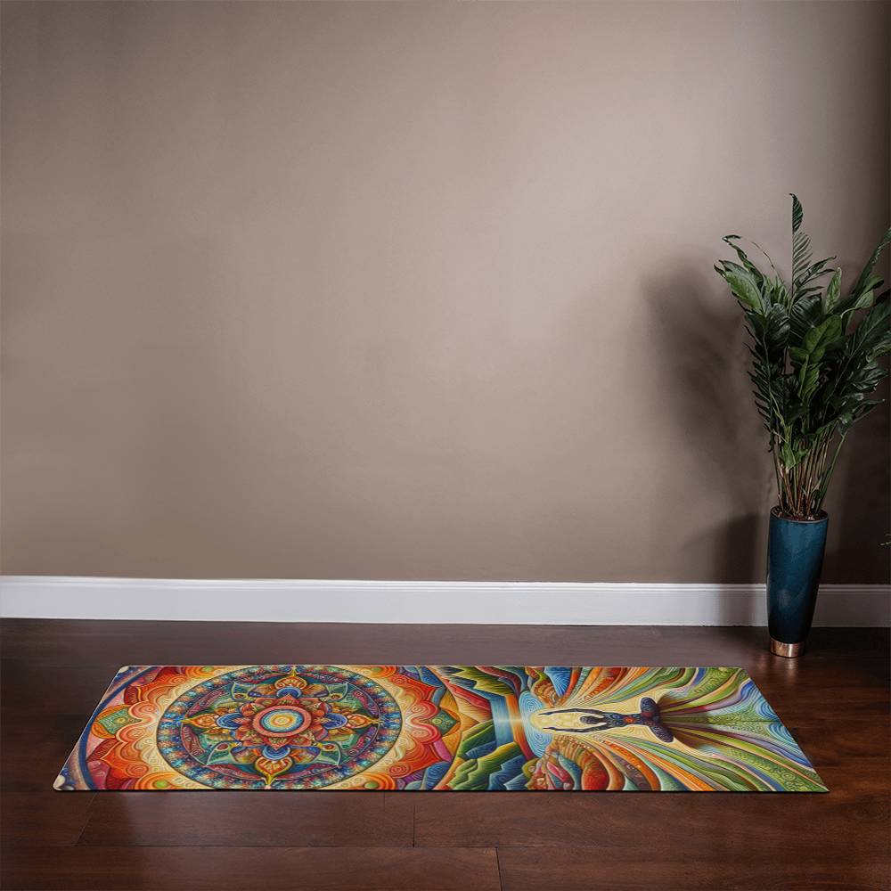 Inspiring and Colorful Exercise Mat for Yoga Enthusiasts