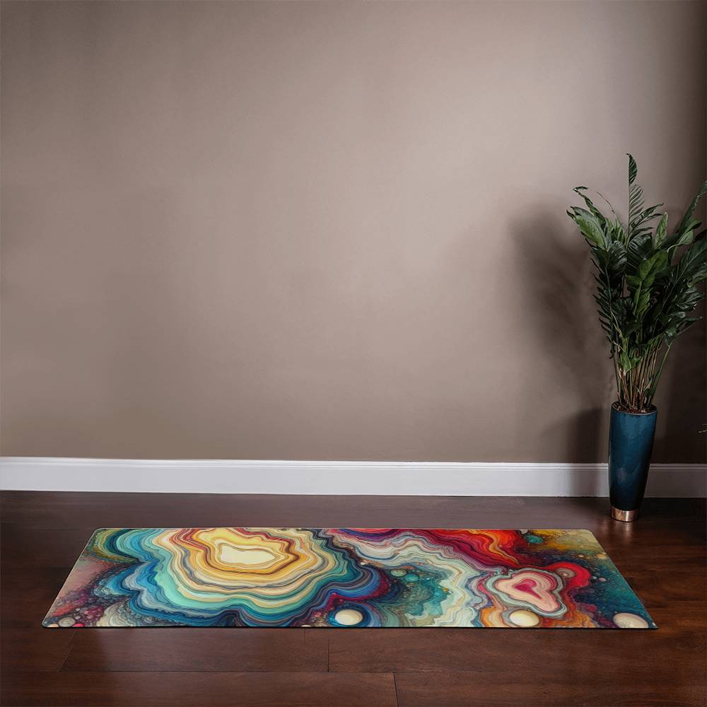 Inspiring and Colorful Exercise Mat for Yoga Enthusiasts