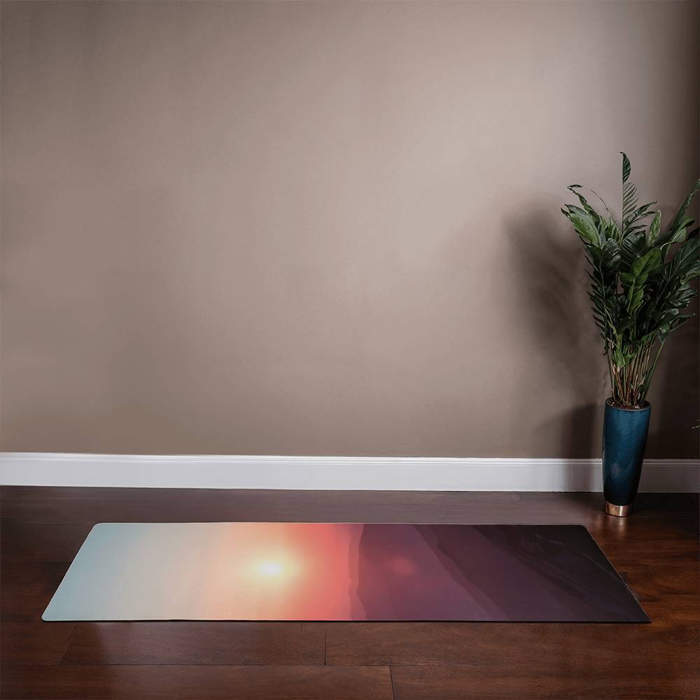 Beautiful Sunset Background Yoga Mat