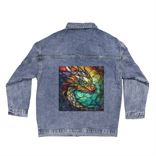 Colorful Dragon Denim Jacket