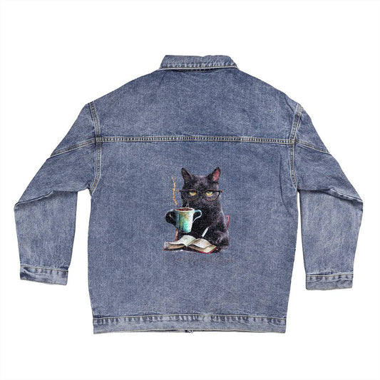 Reading Cat Denim Jacket