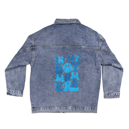 In My Boy Mom Era Denim Jacket