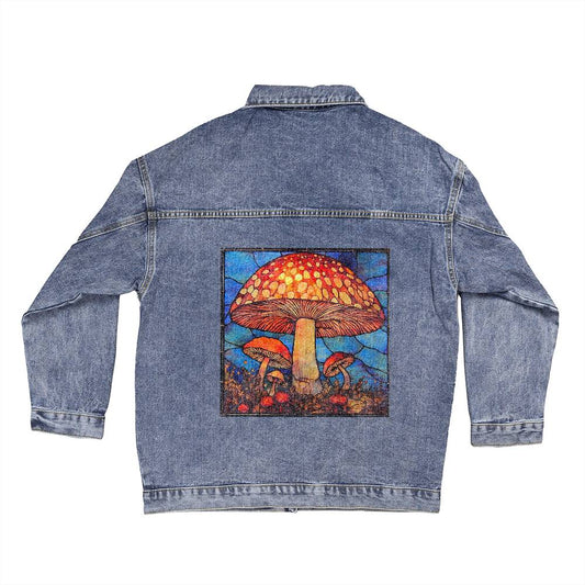 Mushroom Denim Oversized Jacket