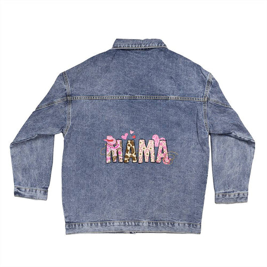 Pink Cowgirl Mama Denim Jacket