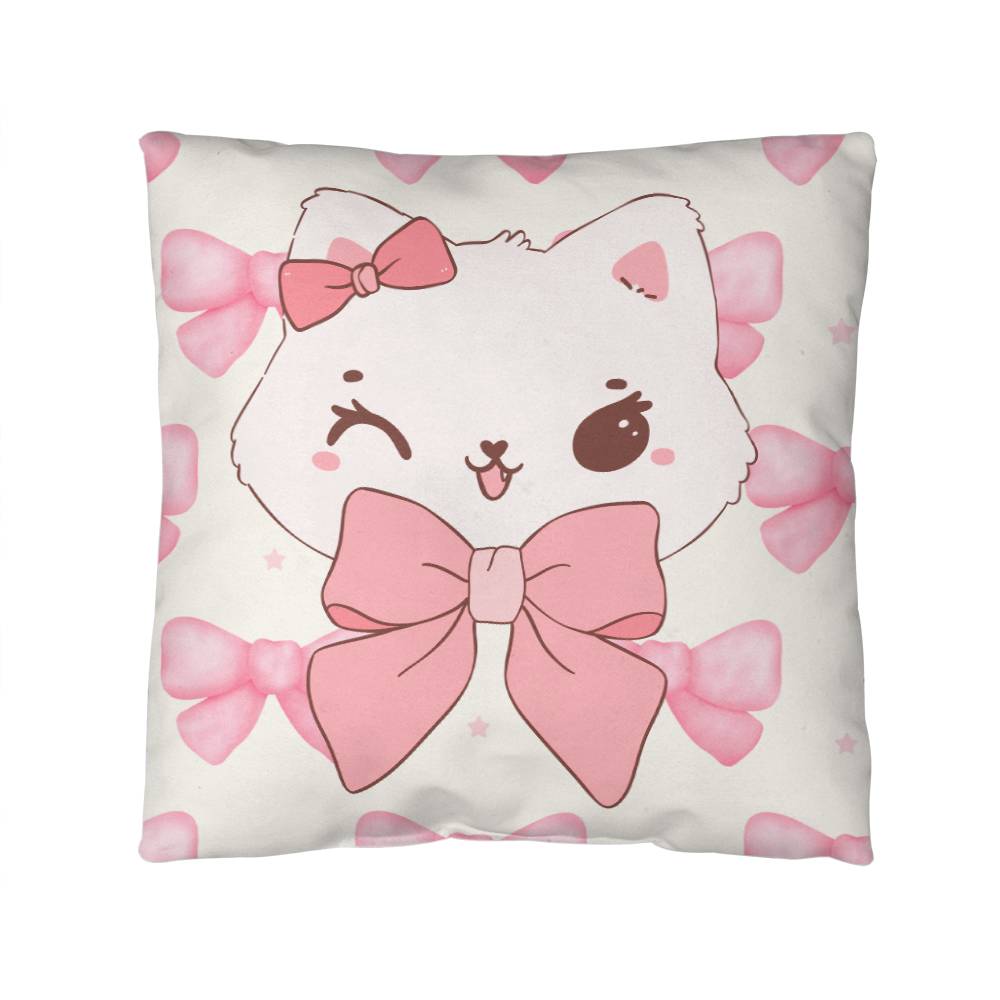 Kitty Coquette Throw Pillow