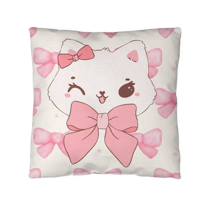 Kitty Coquette Throw Pillow