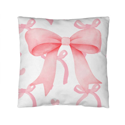 Coquette Pink Bow Pillow