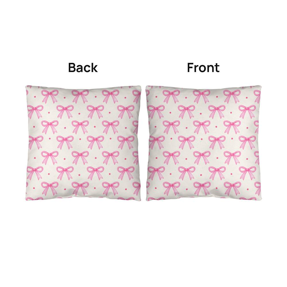 Pink Ribbon Coquette Decor Pillow