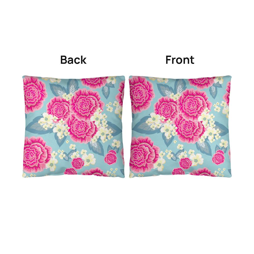 Pink Flower Coquette Designer Pillow