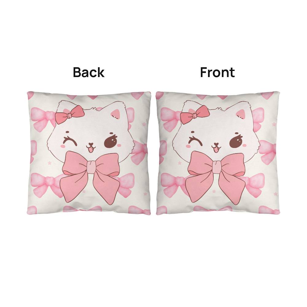 Kitty Coquette Throw Pillow