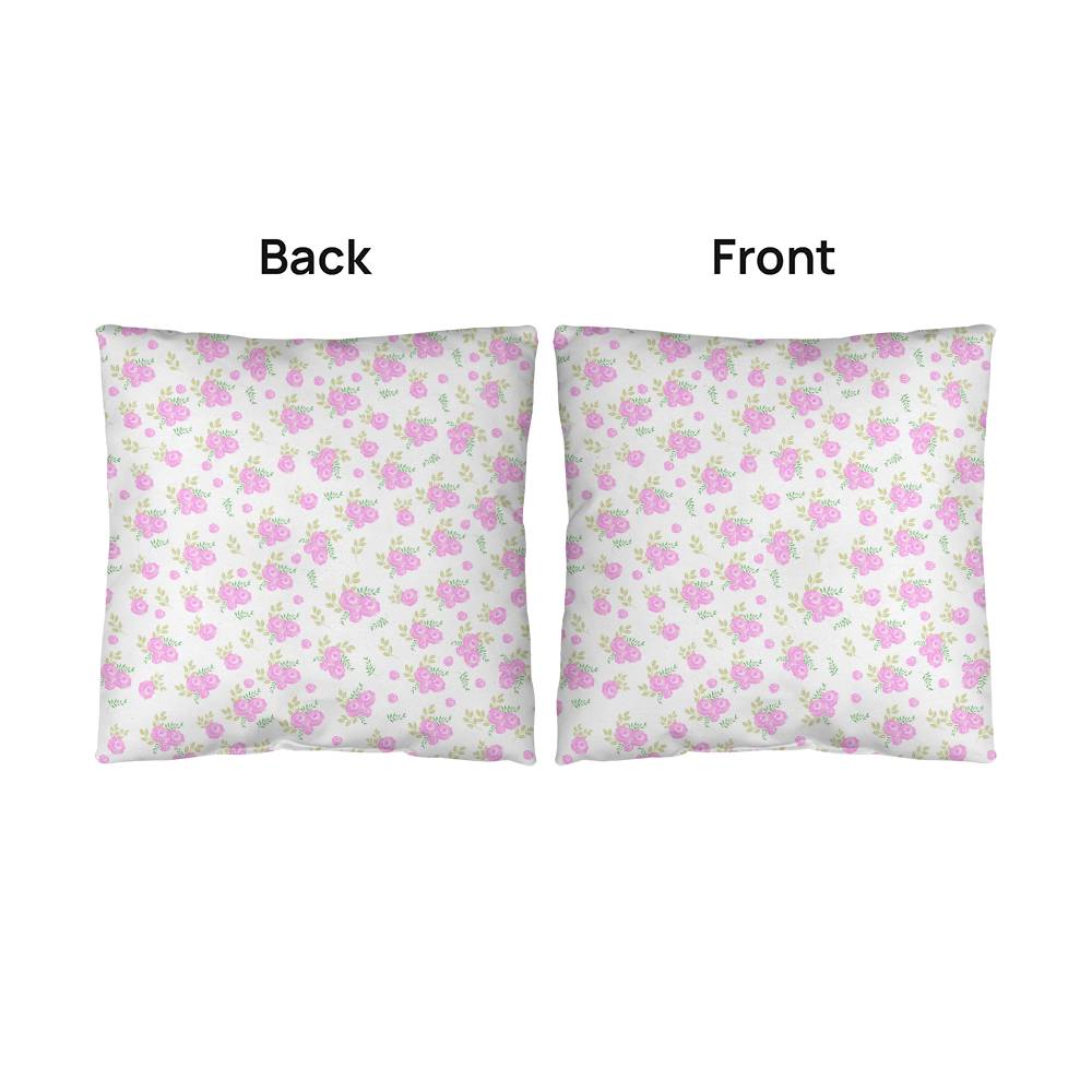 Coquette Pink Roses Decor Pillow