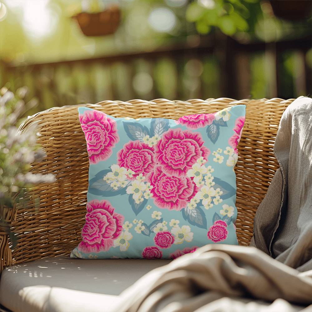 Pink Flower Coquette Designer Pillow