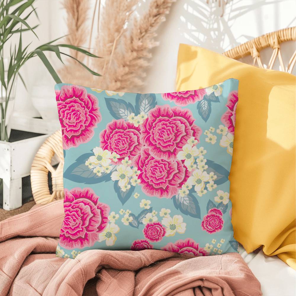 Pink Flower Coquette Designer Pillow