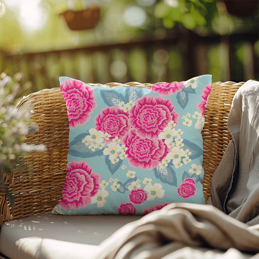 Pink Flower Coquette Designer Pillow