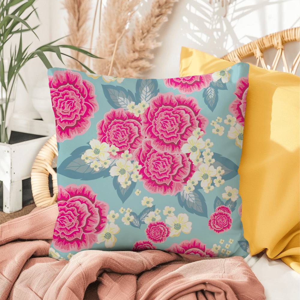 Pink Flower Coquette Designer Pillow