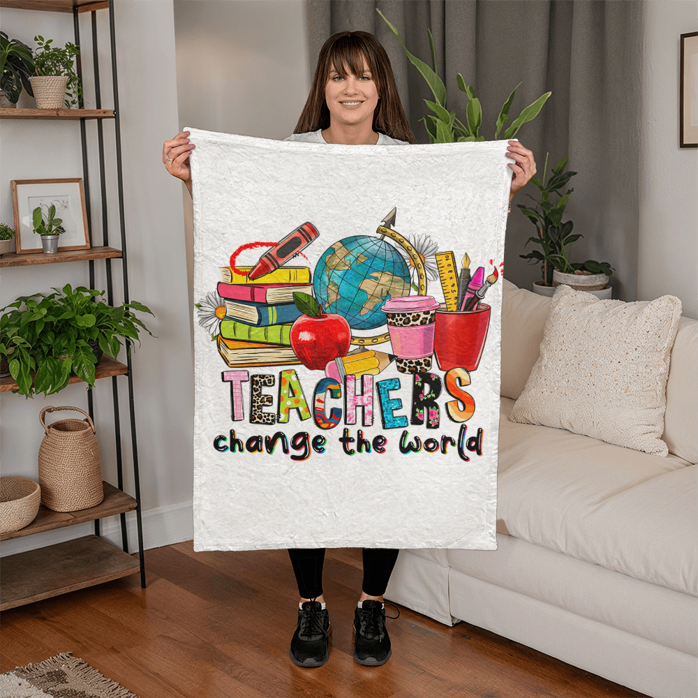 Teachers Change the World Mink Touch Fleece Blanket