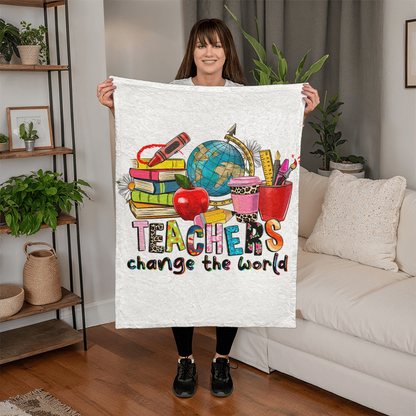 Teachers Change the World Mink Touch Fleece Blanket