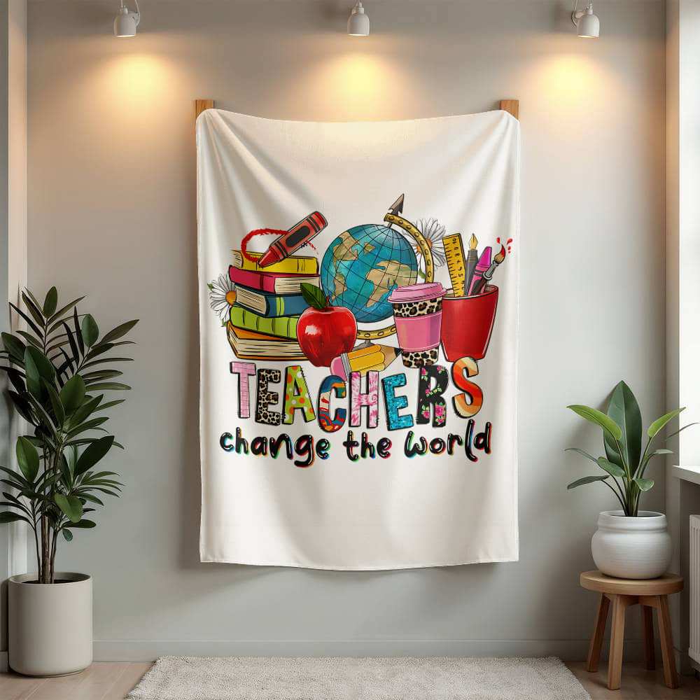 Teachers Change the World Mink Touch Fleece Blanket