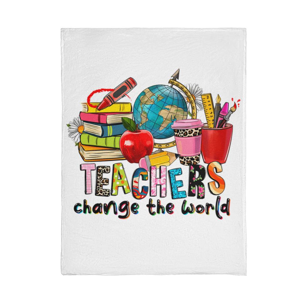 Teachers Change the World Mink Touch Fleece Blanket