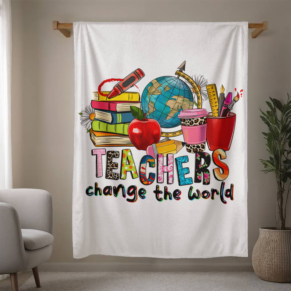 Teachers Change the World Mink Touch Fleece Blanket