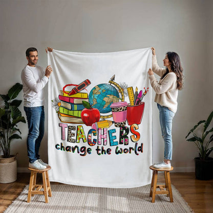 Teachers Change the World Mink Touch Fleece Blanket