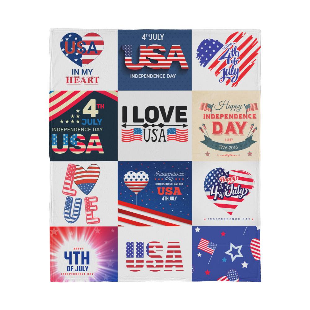 Fourth of July Jersey Fleece Blanket