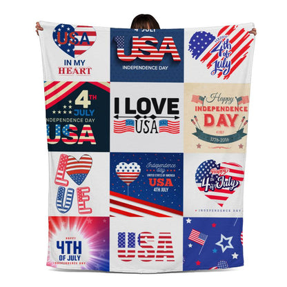 Fourth of July Jersey Fleece Blanket