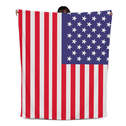 American Flag Jersey Fleece Blanket