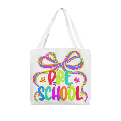 Neon Preschool Teacher Canvas Tote Bag