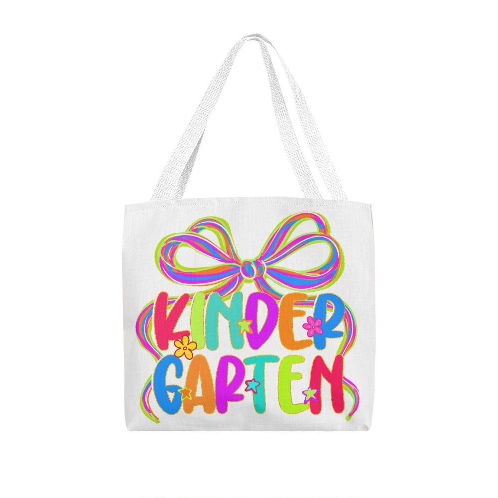Kindergarten Neon Teacher Tote Bag