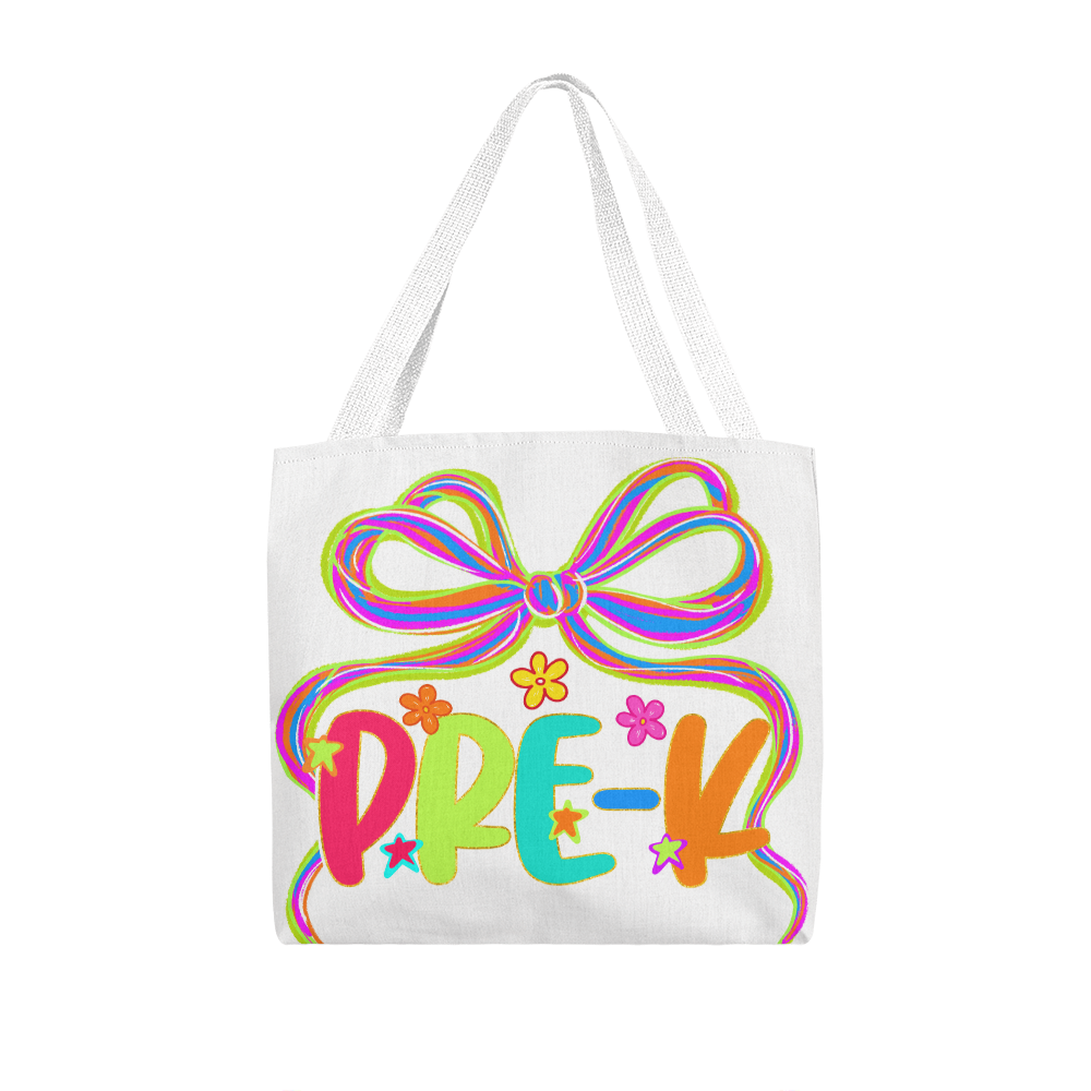 Back to School Neon Pre-K Teacher Tote